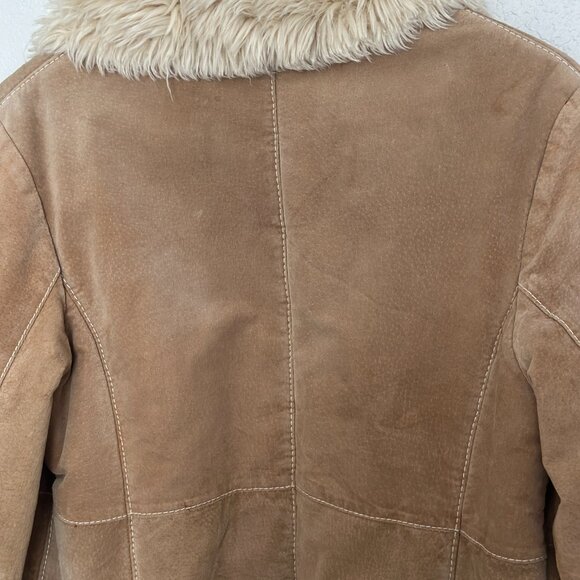 "Almost Famous" Look Alike Fur Lined Suede Jacket - Picture 3 of 6